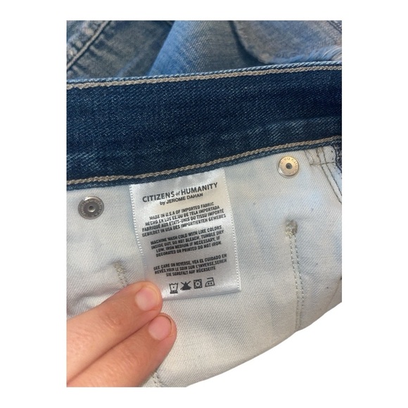 Citizens Of Humanity Daria Blue Distressed Mini Skirt - Picture 10 of 16